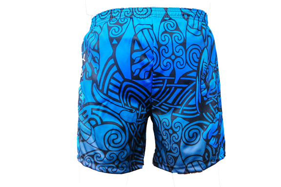 Odin tag rugby shorts back profile.