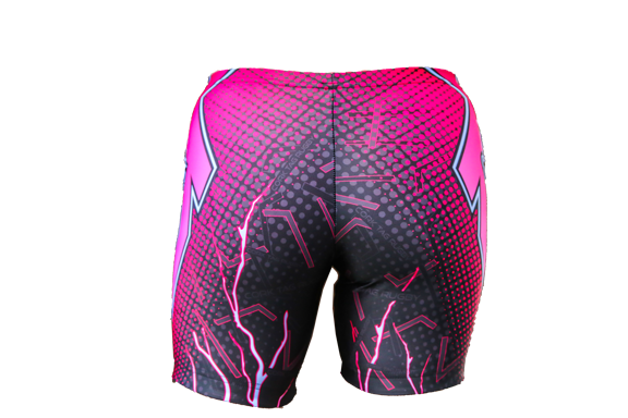 Storm tag rugby tights from back.